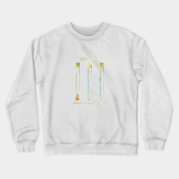 Vial Test Tube Anxiety, Crewneck Sweatshirt by erzebeth